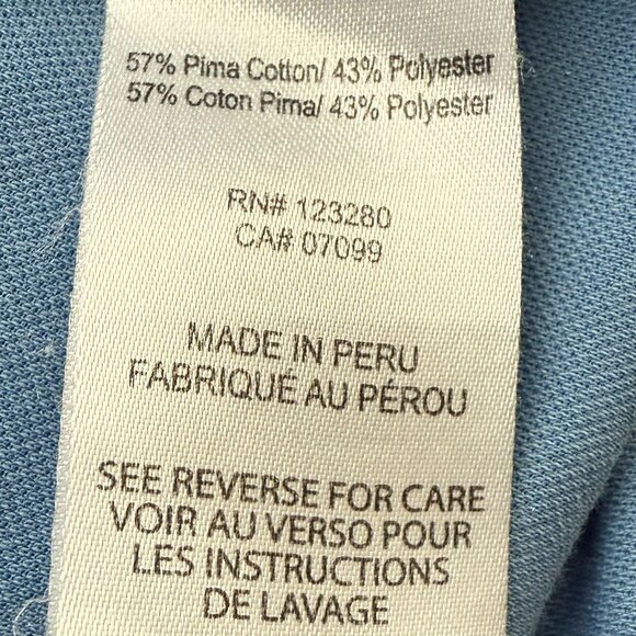 Travis Mathew Polo Shirt Mens XL Blue Short Sleeve Golf Preppy Pima Cotton Blend - Picture 4 of 8